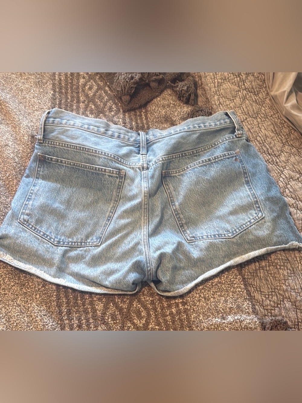Madewell Light Blue Curvy Relaxed Denim Shorts size 30